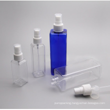 Low MOQ Blue Clear Custom Logo Cosmetic Makeup 30ml 60ml 100ml 250ml Plastic PET Mist Hair Body Spray Bottle